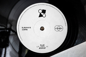 LP Label Mockup, a Packaging Mockup by Glue Lab