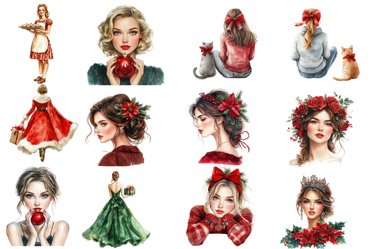 Coquette Christmas Clipart, an Icon by Designworld (Photo 3 of 5)
