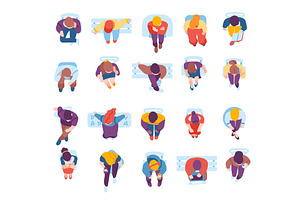 Sitting people top view. Citizens, a Person Illustration by Vectorbuum