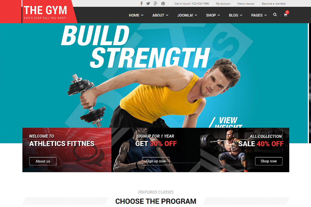 TheGym - Fitness Joomla Template, a Websites & App Template by SmartAddons
