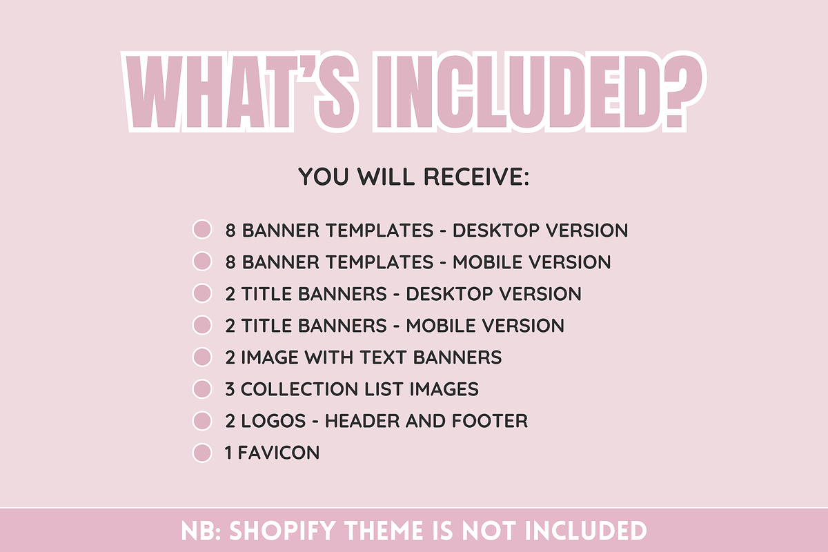 Pink Shop Banner Templates, a Shopify Template by SunshineStudioBoutique (Photo 2 of 9)
