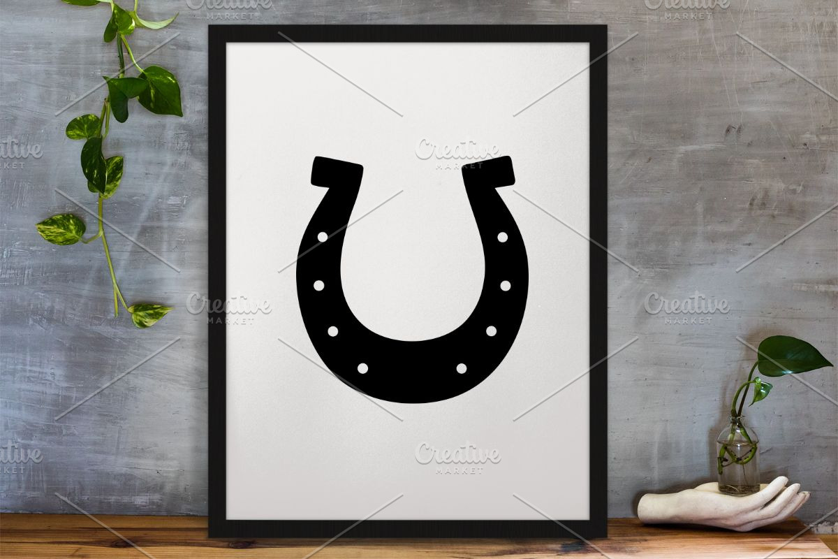 Horseshoe Silhouette SVG, an Object Illustration by newminddesign (Photo 3 of 3)