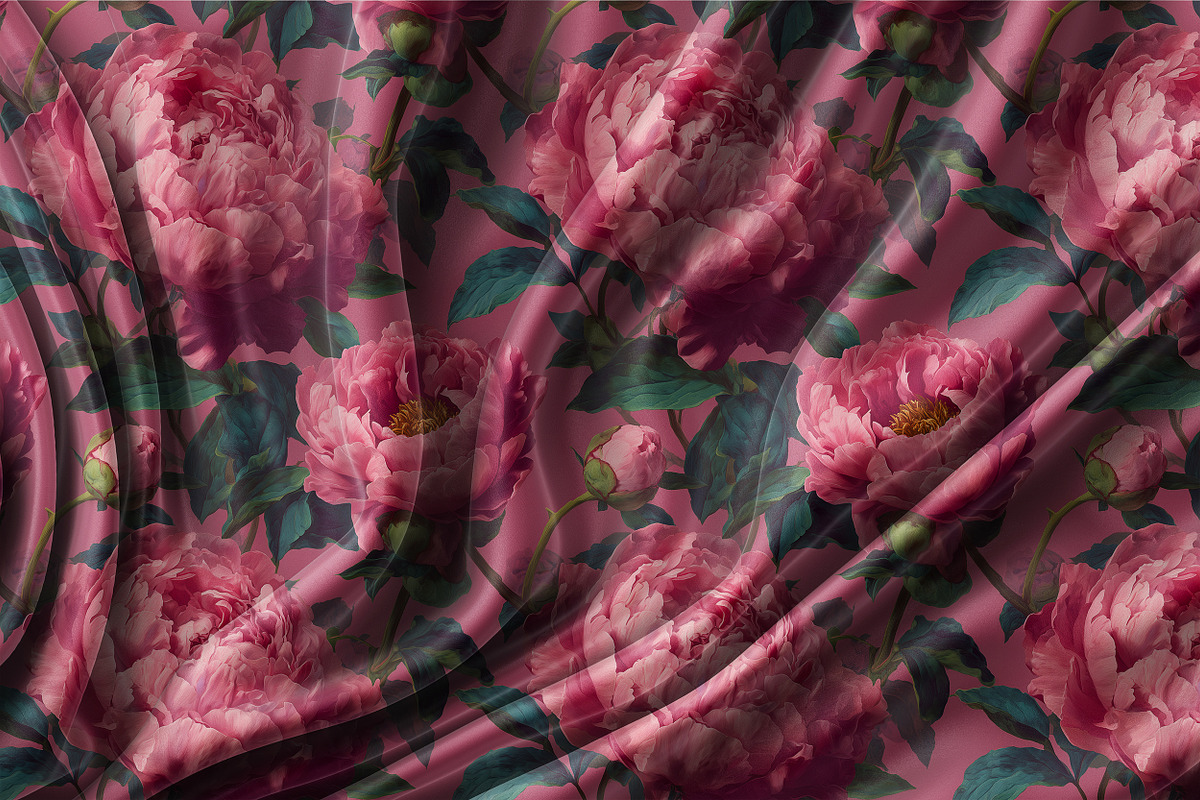 PEONY HERITAGE Seamless Pattern, a Pattern Graphic by AYAKA Studio Co. (Photo 3 of 8)