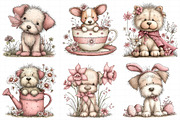 Whimsical Spring Dogs Clipart, an Illustration by Daily.Designs (Thumbnail 4 of 7)