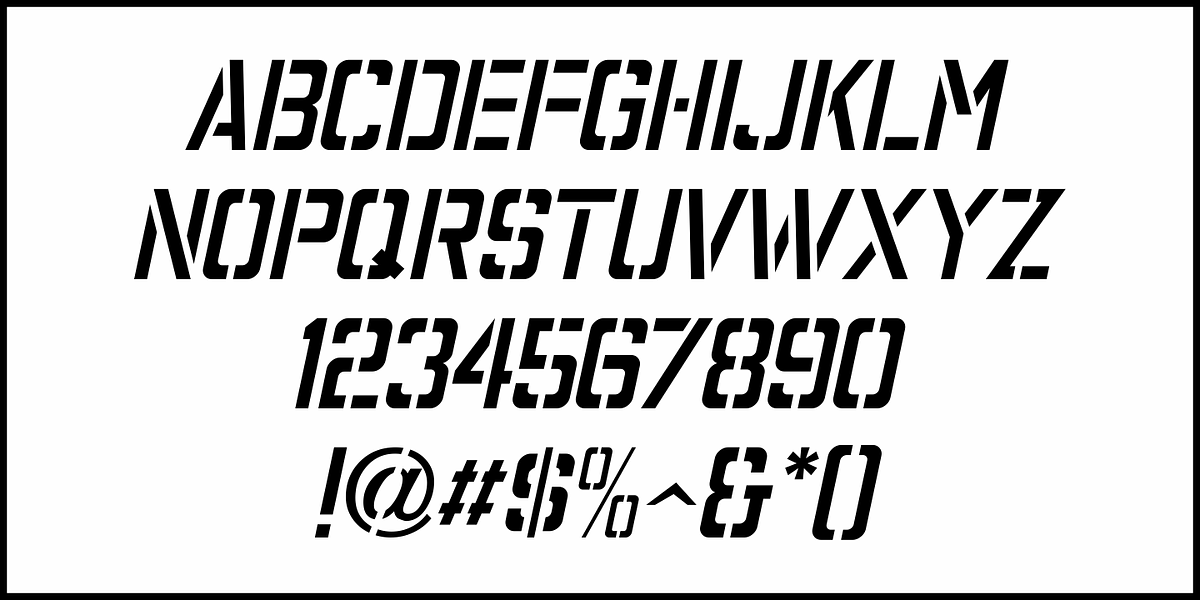 Maintenance Stencil JNL, a Font by Jeff Levine Fonts (Photo 5 of 5)