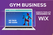 GYM AND FITNESS WIX TEMPLATE, a Templates & Theme by Sipi_Graphics (Thumbnail 1 of 3)
