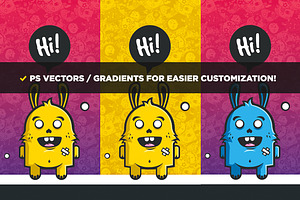 Cute Monsters Business Card Bundle