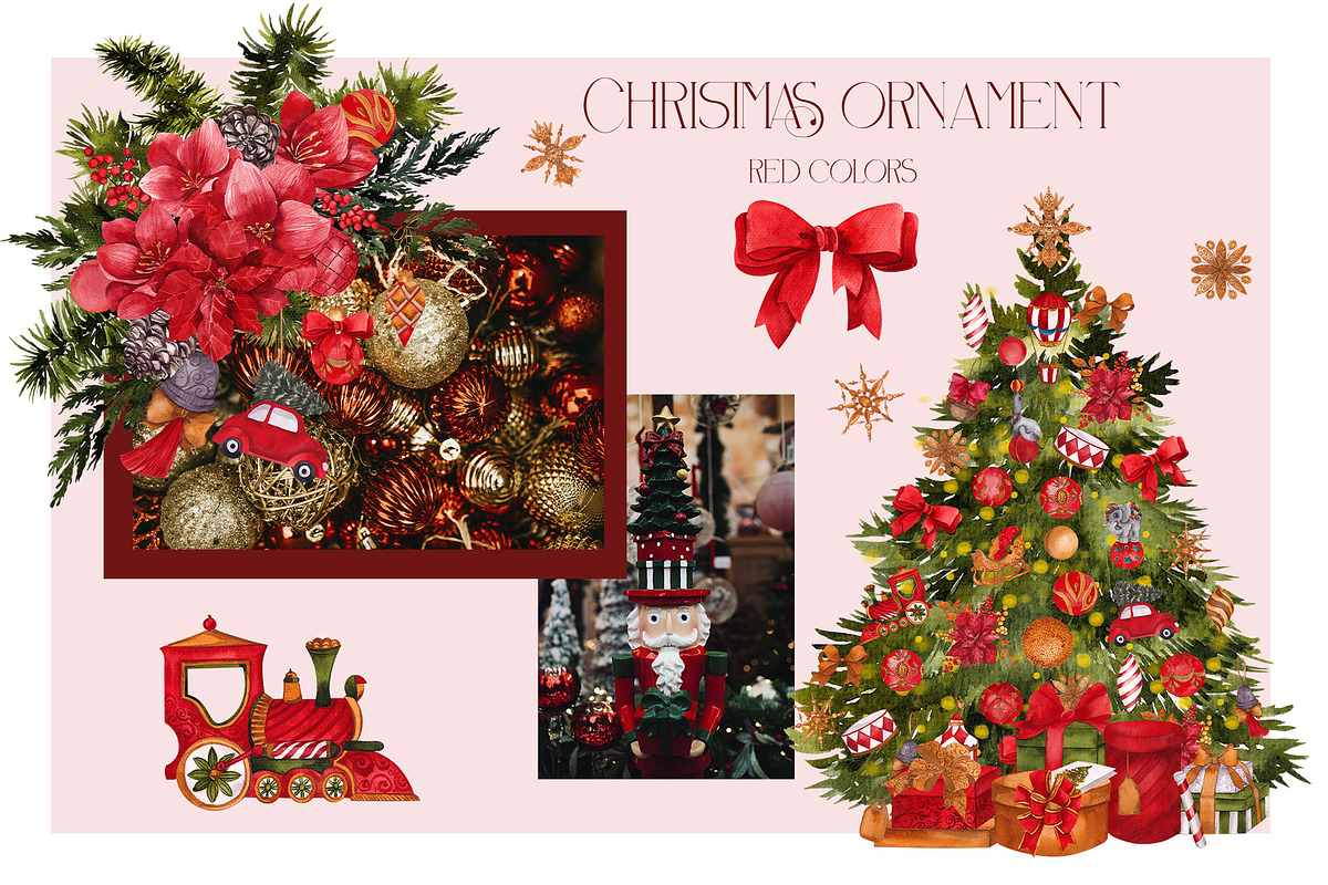 Watercolor Christmas ornaments, an Object Graphic by ma_i_vi (Photo 3 of 20)