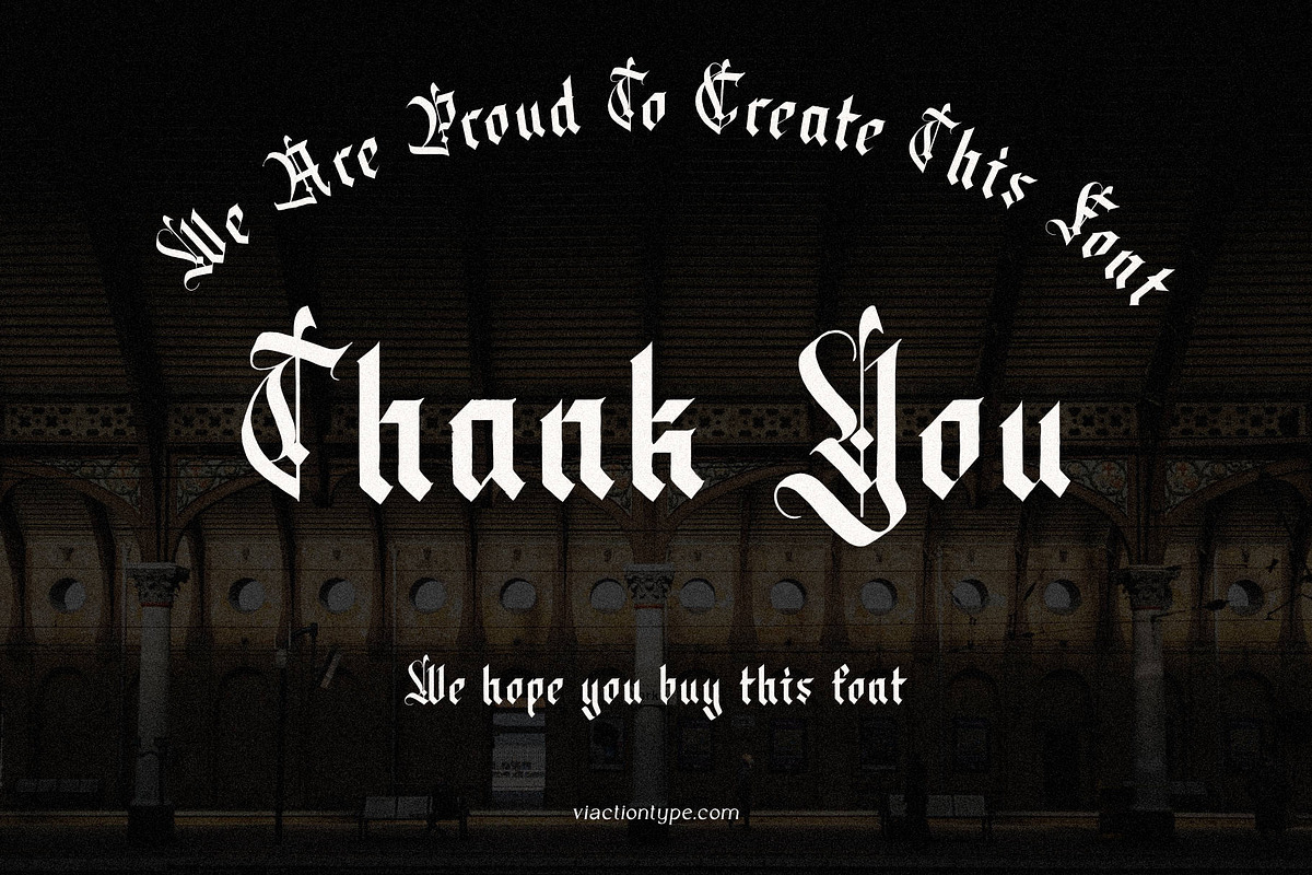 VT Datons - Blackletter, a Blackletter Font by ViactionType (Photo 12 of 12)
