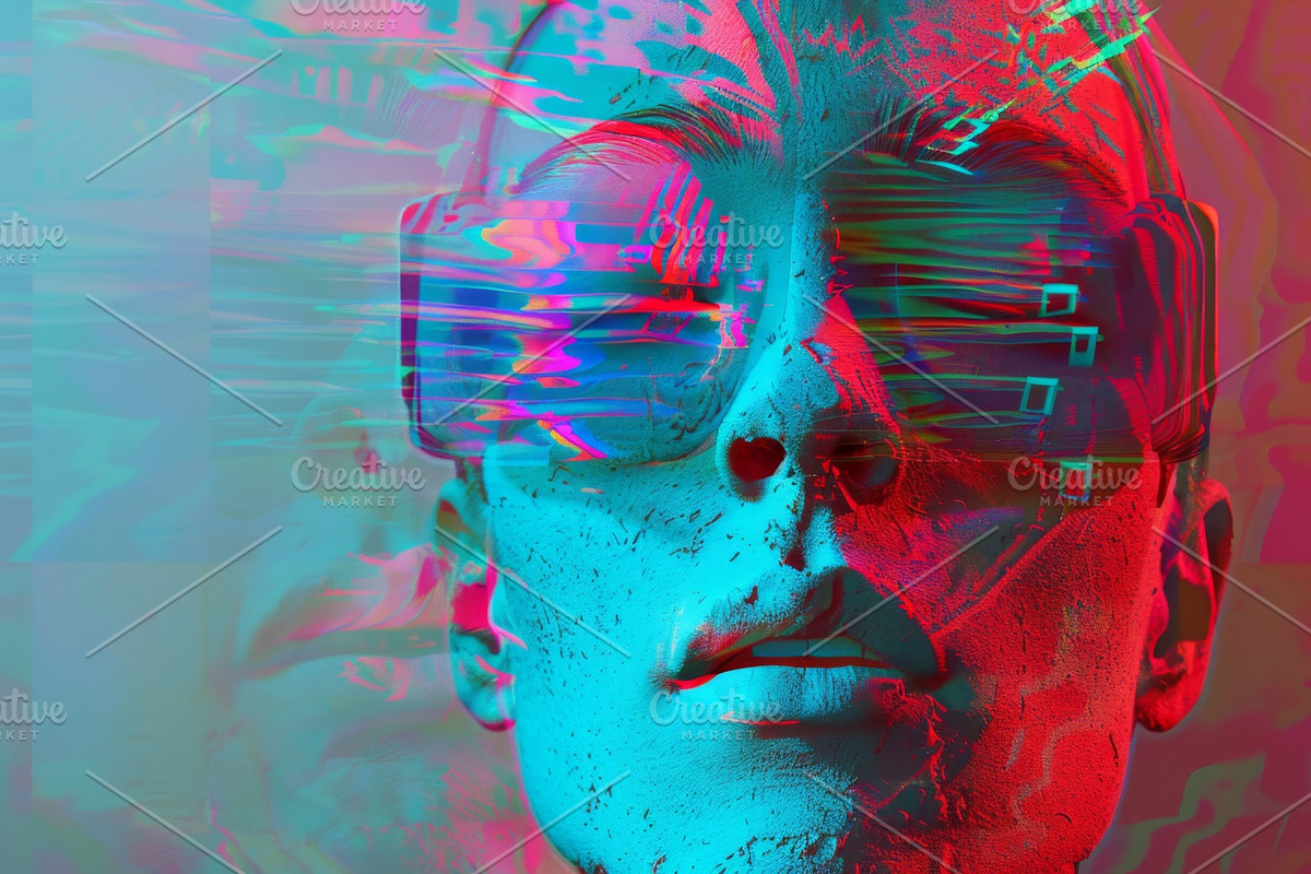 90 Glitch faces, a Person Illustration by Handmadefont (Photo 15 of 94)