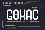 Goxac | Futuristic Font, a Sans Serif Font by twinstd (Thumbnail 1 of 13)