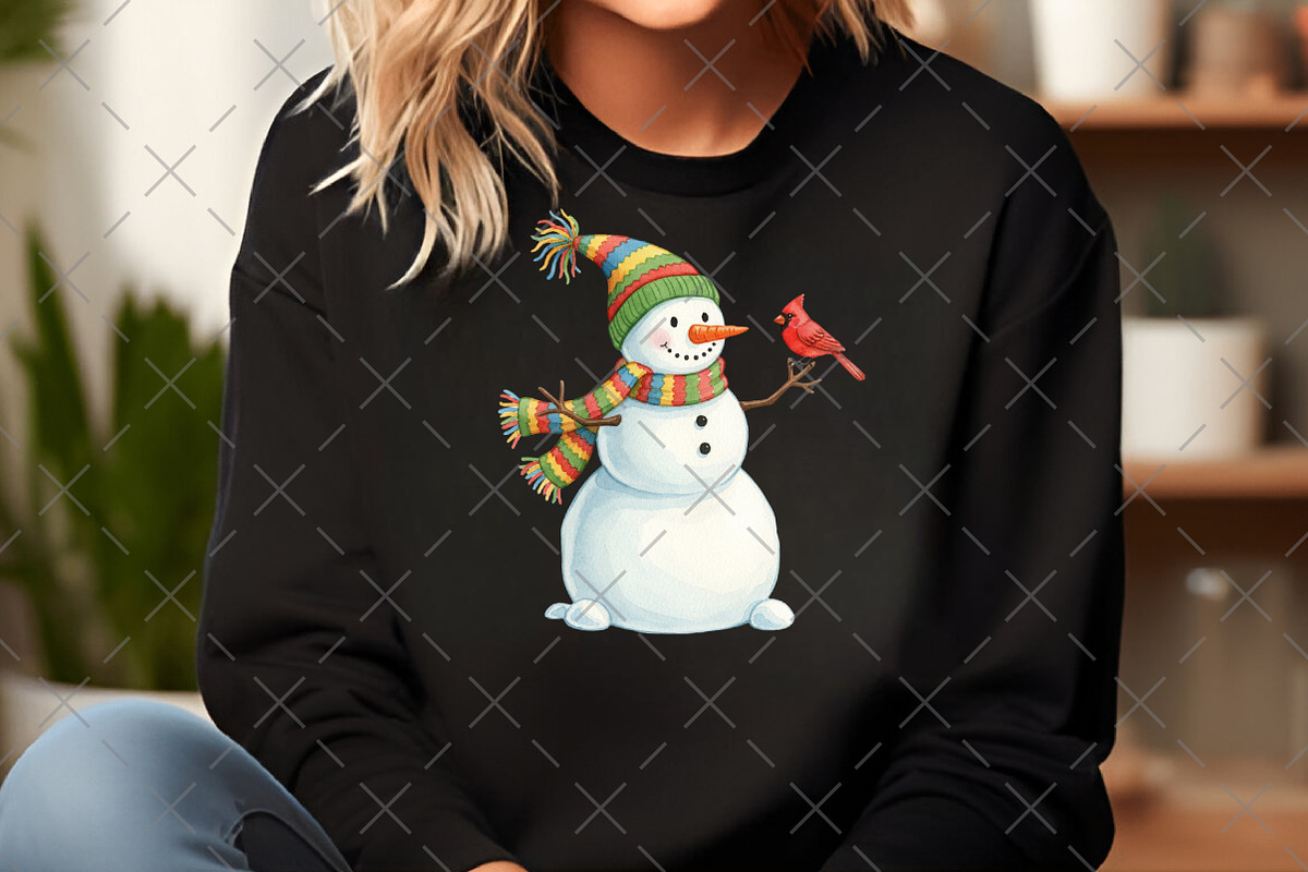 Christmas Cute Funny Snowman PNG, an Illustration by Craft Nest (Photo 6 of 6)