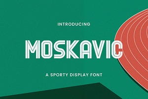MOSKAVIC: Retro Sporty Display Font