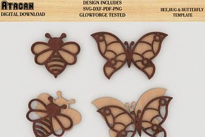 Bee Butterfly Ladybug Cut Templates