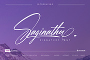 Saginatha - Signature font, a Handwritten Font by Dewan Type (Thumbnail 1 of 14)