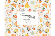 Good morning pattern breakfast food, a Pattern Graphic by Milatoo (Thumbnail 1 of 3)