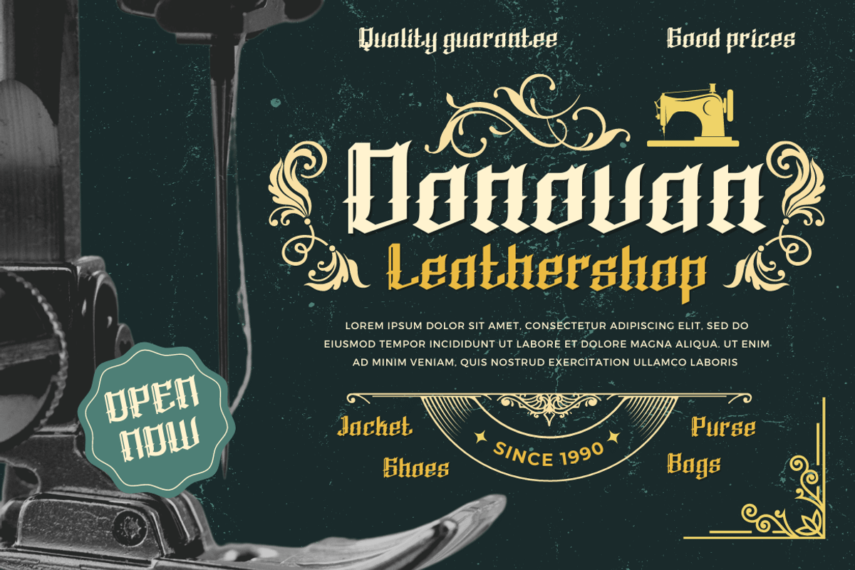 QUKIHA Blackletter font, a Blackletter Font by twinstd (Photo 5 of 13)