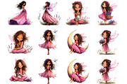 Cute Lavender Fairy Clipart, a Seasonal Illustration by Designking (Thumbnail 2 of 5)