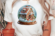 Watercolor Christmas Snow Globe, a Seasonal Illustration by Black Bird Studio (Thumbnail 4 of 7)