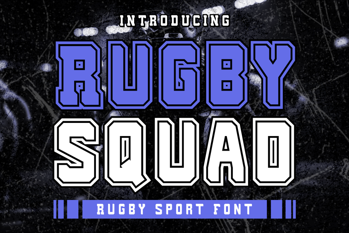 Rugby Squad - Rugby Sport Font, a Font by PutraCetol Studio (Photo 1 of 5)