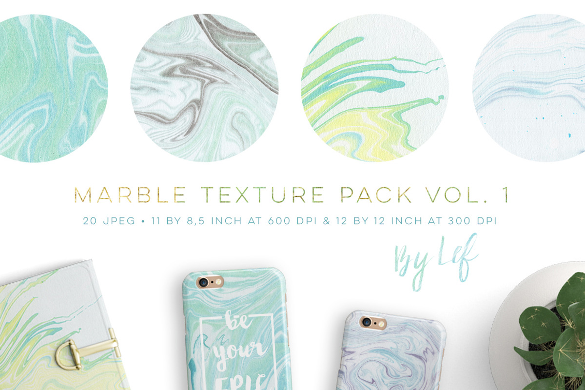 Marble Textures digital paper pack, a Texture Graphic by By Lef (Photo 1 of 4)