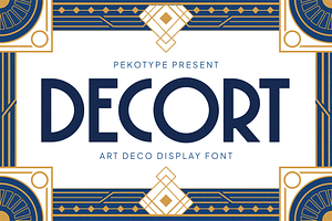 Decort - Art Deco Display Font, a Sans Serif Font by Pekotype