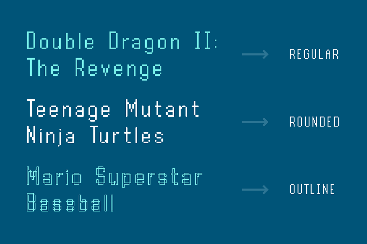 Byte Sans Pixel Font Family, a Font by alpercakici (Photo 3 of 13)