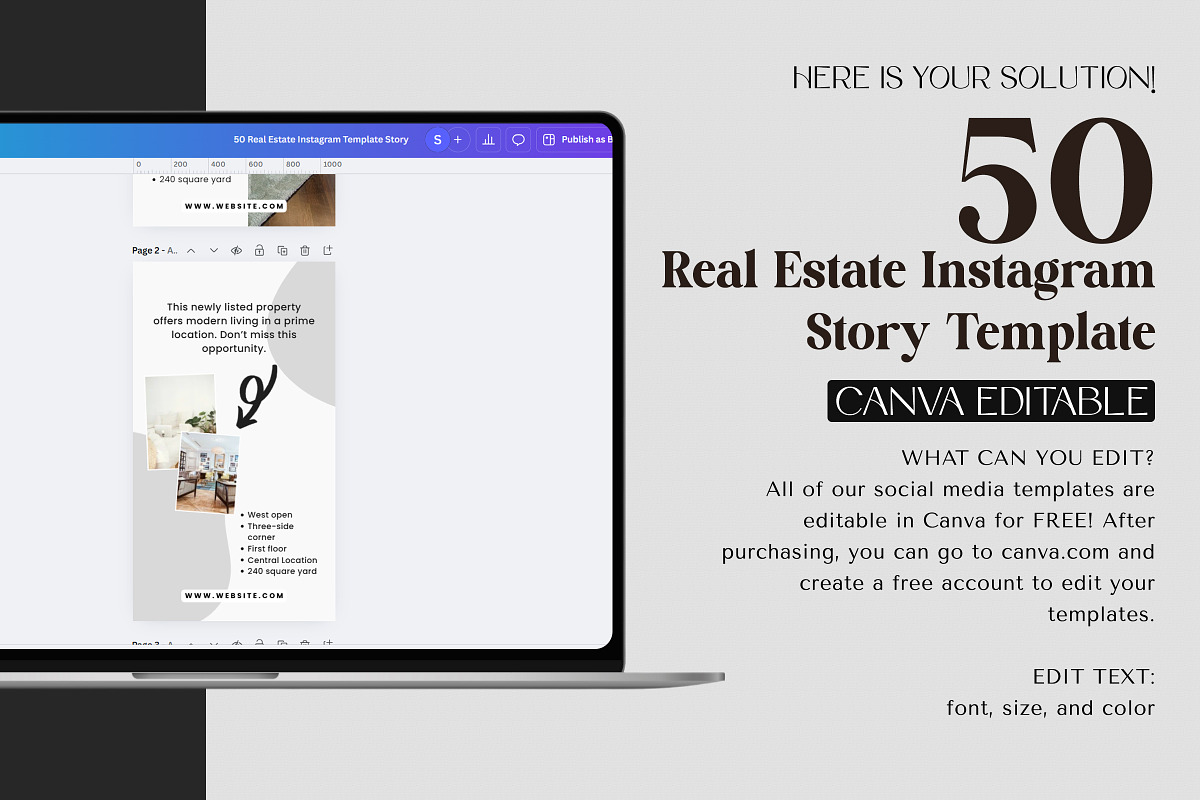 Real Estate IG Canva Story Template preview 8