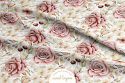 Watercolor Boho Fall Dusty Rose Set, a Decorative Illustration by Carol Lozove (Thumbnail 49 of 74)