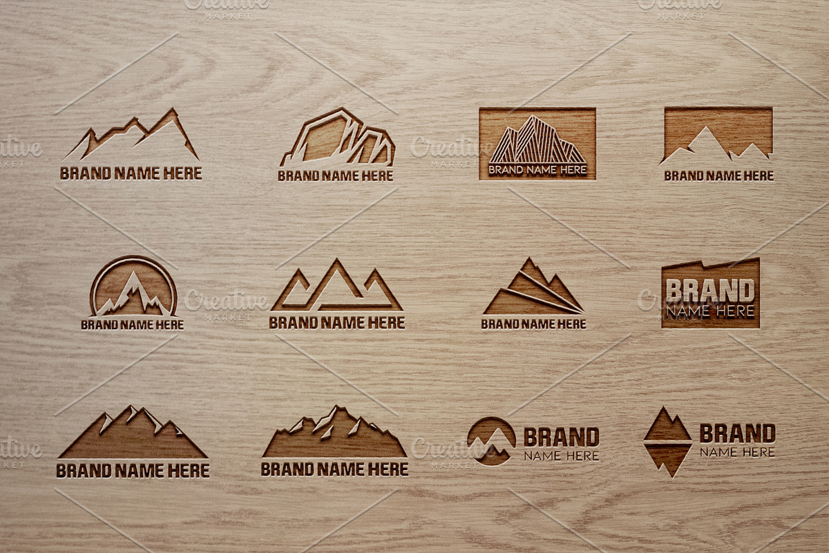 Mountain Logo Bundle & Mock-Up, a Branding & Logo Template by Multiple (Photo 1 of 5)