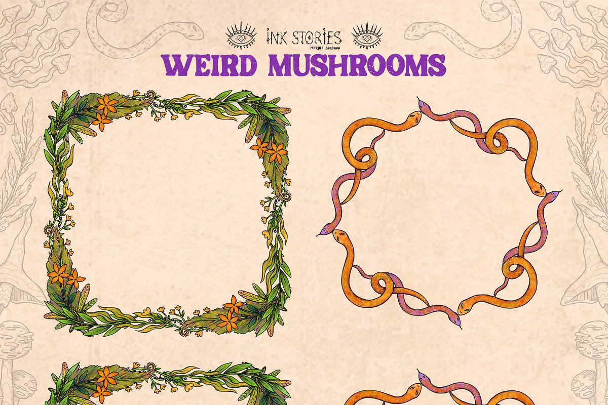 Weird Mushrooms, an Object Illustration by Ink Stories (Photo 14 of 23)