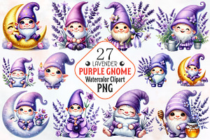 Lavender purple gnome sublimation, an Illustration by RobertsArt