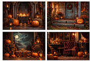 Halloween Digital Backdrop BUNDLE, a Layer Style Add-On by Wild Honey Design Co. (Thumbnail 2 of 6)