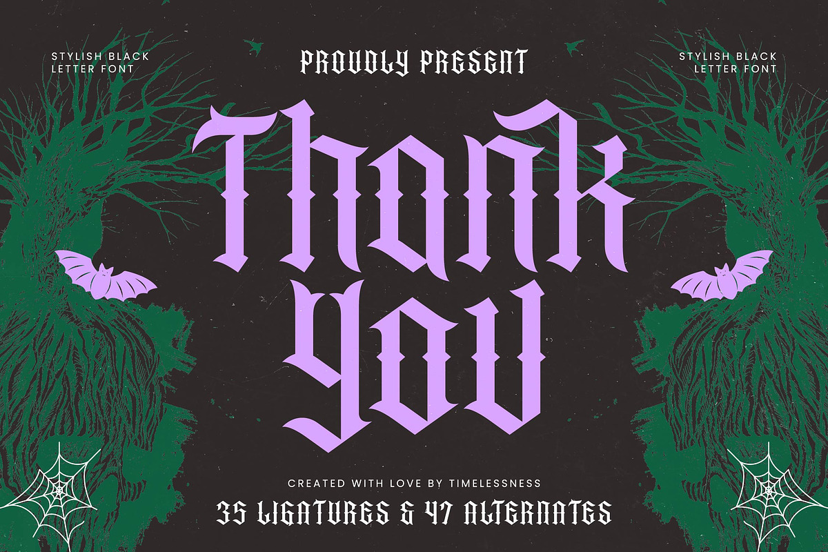 Recoil Backlash Blackletter Font, a Blackletter Font by timelesstype.co (Photo 10 of 20)