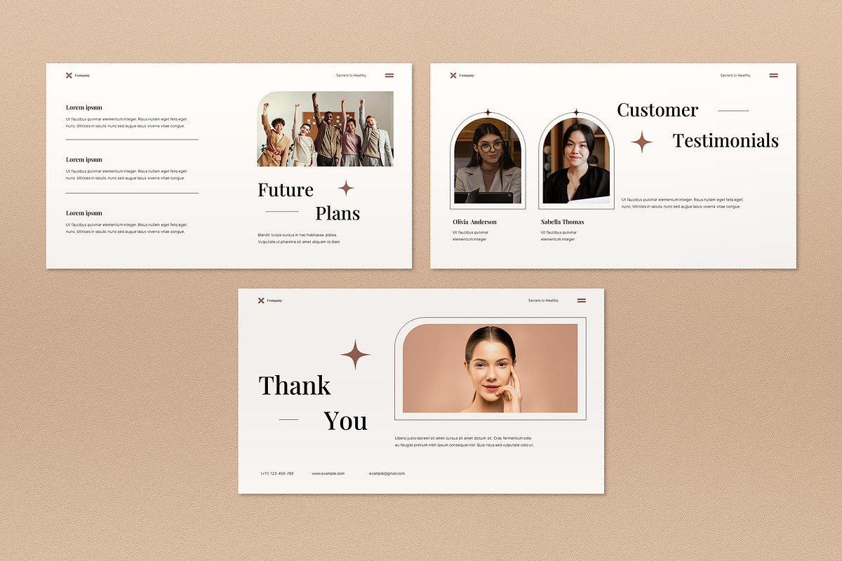 Cream Company Profile Presentation, a Presentation Template by graphicook (Photo 2 of 5)