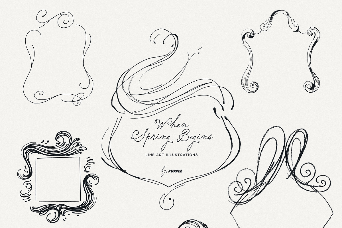 When Spring Begins: Line Art, a Seasonal Illustration by Purple (Photo 11 of 15)