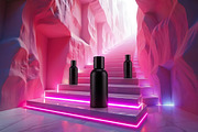Neon Staircase Futuristic Cave Photo, a Background Graphic by Aura Canyon HQ (Thumbnail 5 of 7)