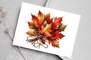 Watercolor Fall Foliage Clipart PNG, a Seasonal Illustration by Canvas Craft (Thumbnail 5 of 7)