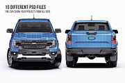 Modern Double Cab Pickup Mockup Set, a Product Mockup by Halal Graphic Studio (Thumbnail 8 of 15)