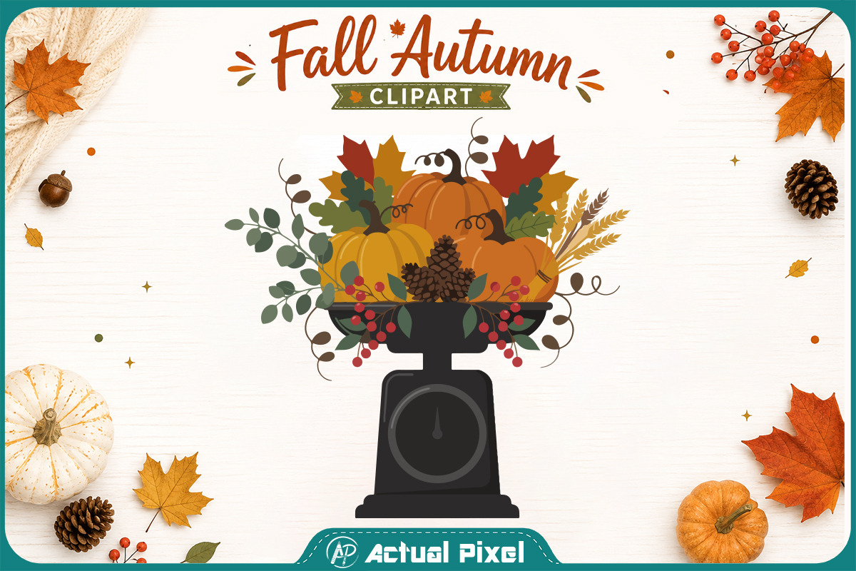 Fall Autumn Clipart Bundle, a Seasonal Illustration by Actual Pixel (Photo 15 of 21)