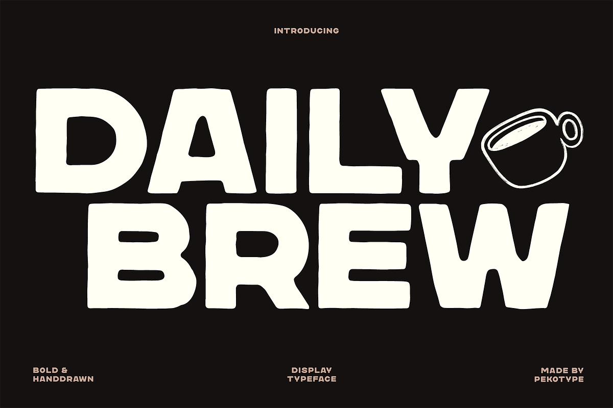 Daily Brew - Bold Display Cafe Font, a Sans Serif Font by Pekotype (Photo 1 of 15)