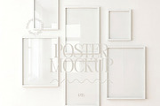 6 Frame Gallery Wall Mockup PSD, a Mockup by First Impression Mockups (Thumbnail 1 of 4)