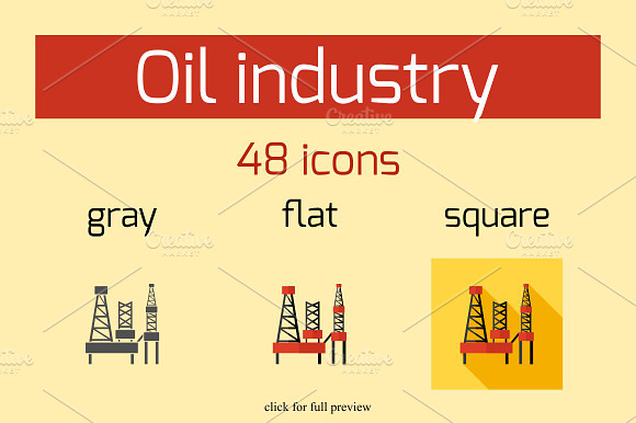 48 Oil Industry Vector Icons