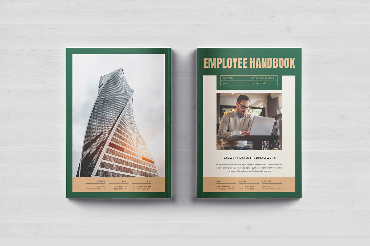 Modern Employee Handbook Template, a Brochure Template by Designsoul14 (Photo 10 of 10)