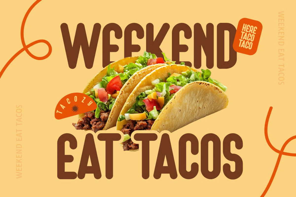 Tacozy – Playful Food Display Font, a Sans Serif Font by Brand Earth (Photo 5 of 7)