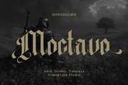 Moctavo - Blackletter Gothic Font, a Blackletter Font by Randi Irvan | Rvandtype (Thumbnail 1 of 11)
