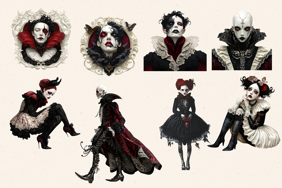 PECULIAR GOTHIC PEOPLE CLIPART, a Person Illustration by Daring Digies (Photo 7 of 10)
