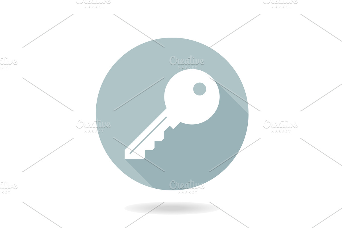 Key Flat Icon, an Outline Icon by FineArtStudio (Photo 1 of 3)