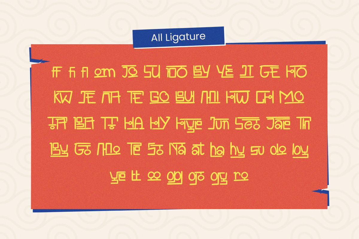 Goghuji - Korean Vibes Display, a Handwritten Font by Pandeka Studio (Photo 8 of 9)