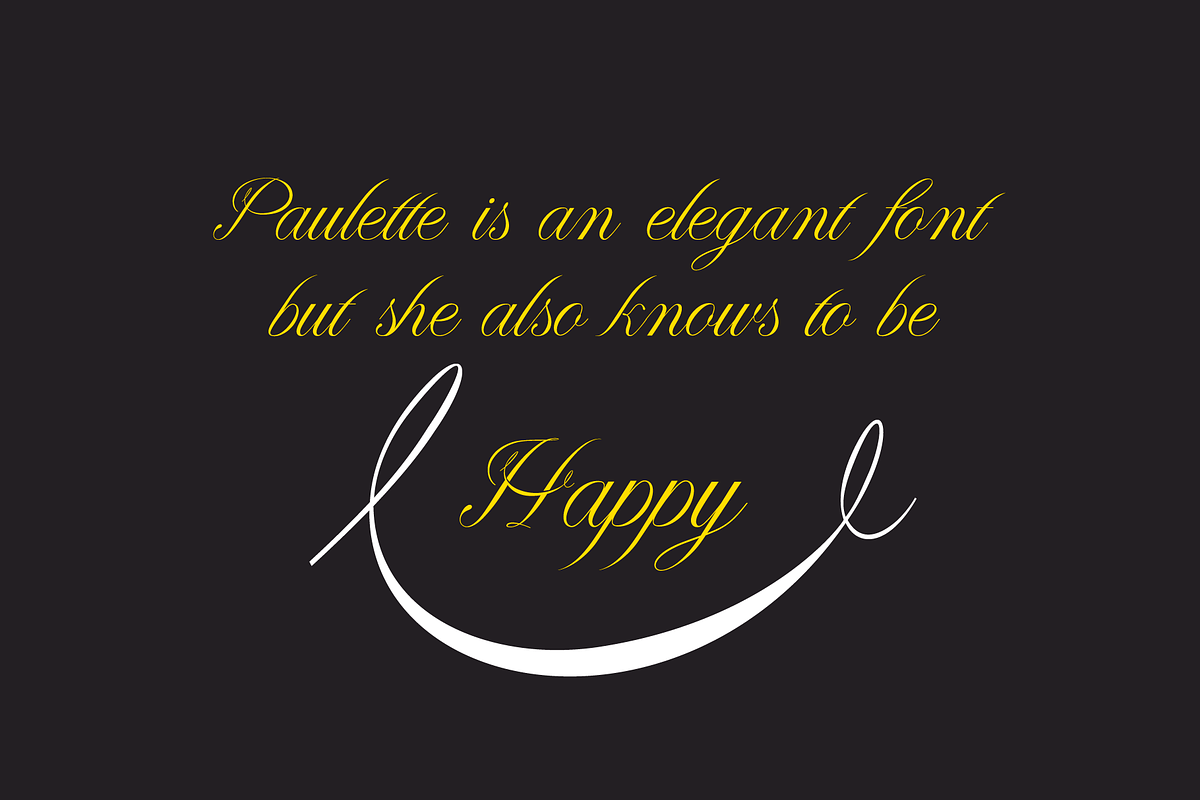 Paulette, script typeface preview 7